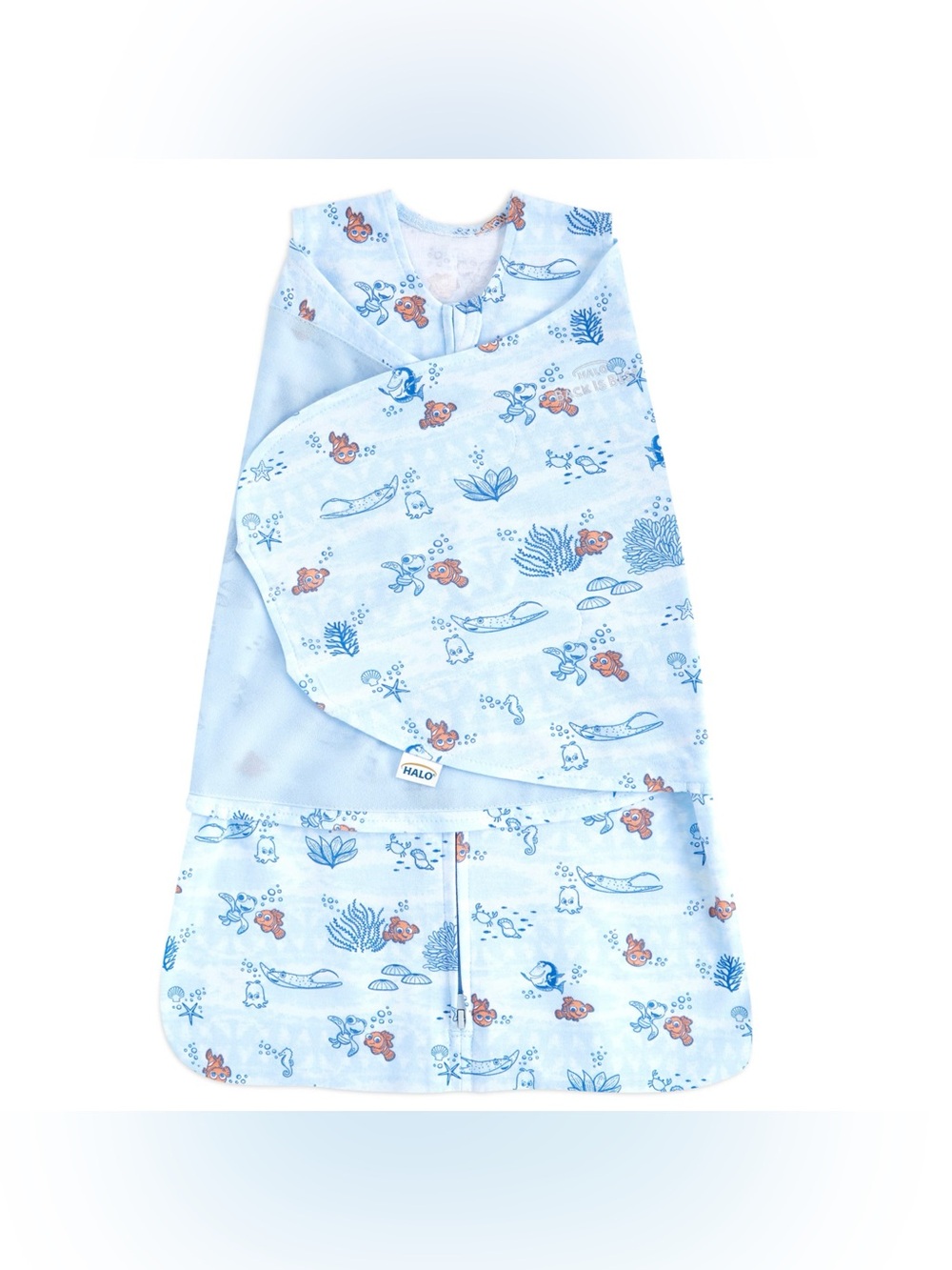 Disney Baby Finding Nemo Halo SleepSack Swaddle Baby Infant 100% Cotton Blanket
